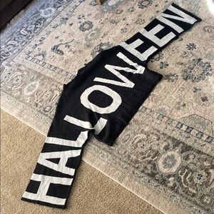 Halloween Black and White Crop Top Sweater